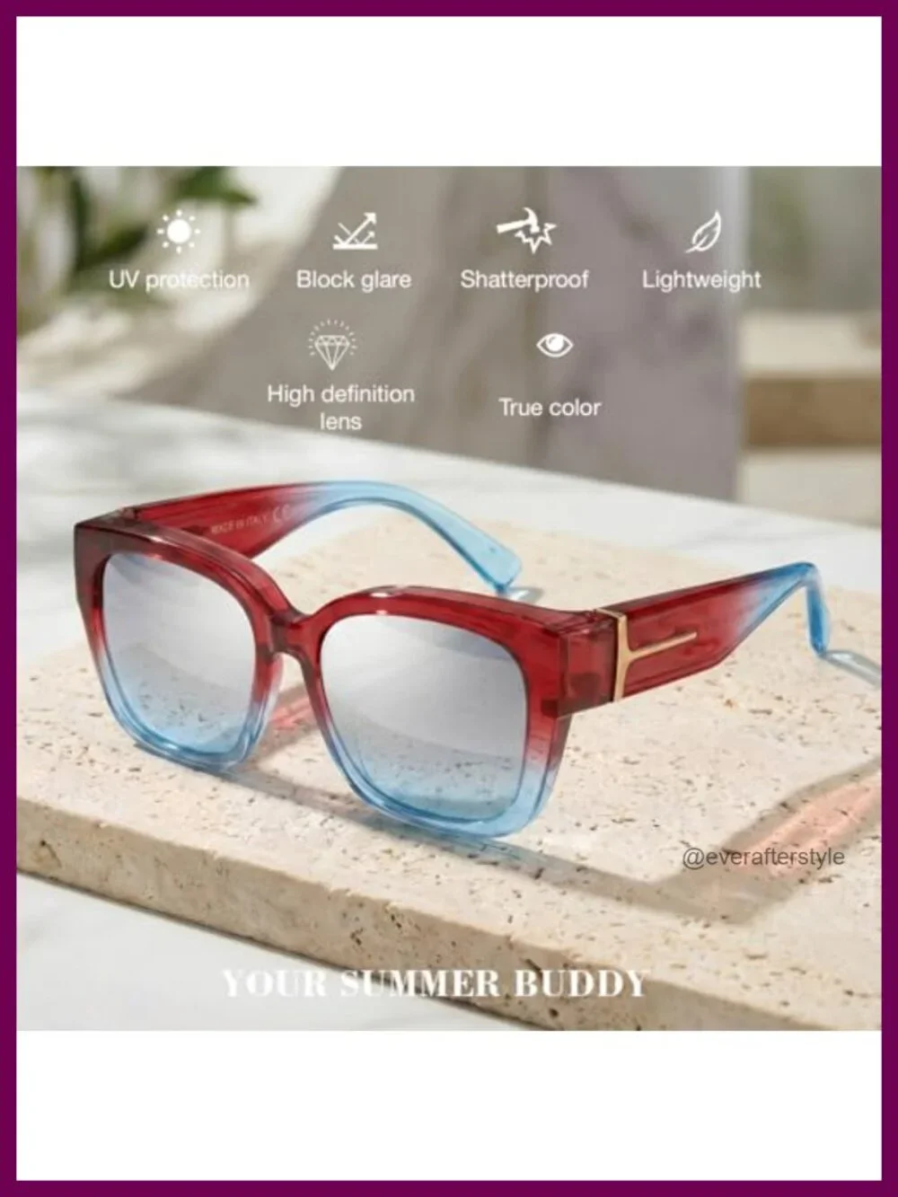 Polarized Fit Over Sunglasses for Women Square Oversized TR90